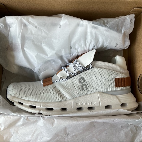 ON Running Cloudnova Women Shoes Size 8.5 White Pearl - Picture 6 of 12